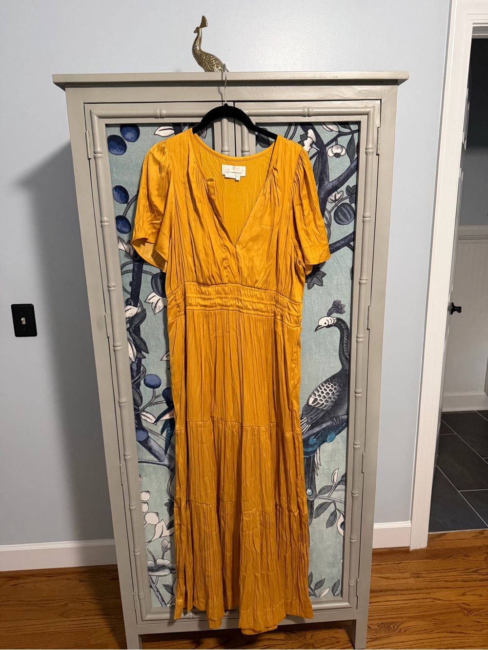 Anthropologie Somerset Marigold V-Neck Maxi Dress XL